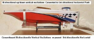 pes wav dv model boat 500 300x129 Francois Kneiders Wave Powered Boat Working Principles