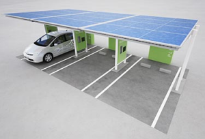 Solar Charging Station for EVs and PHEVs by Toyota