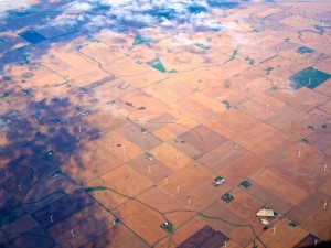 Aerial Shot Flying Over Fields in the Midwest