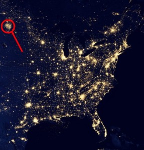 North Dakota Natural Gas Flares Seen from Space