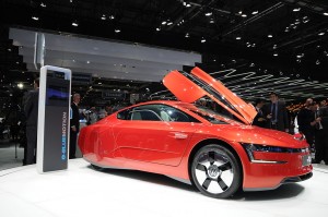Volkswagen XL1 at the Geneva Motor Show - 261mpg Diesel Plug-In Hybrid Electric Vehicle Prototype