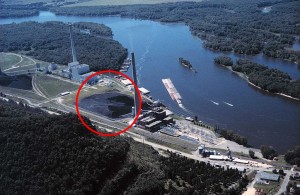 Coal Plant with Ash Deposit Highlighted - A Good Source of Hydrogen Gas?