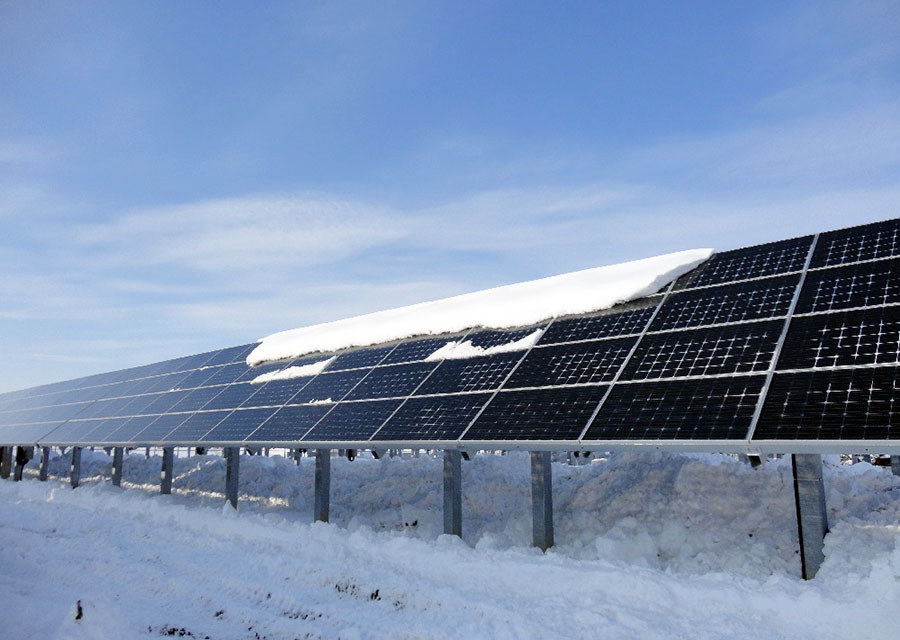 Cool DoubleSided Solar Panels More Efficient in Snow The Green