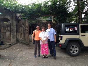 Bale Dutung restaurant of Claude (Right) and Mary Ann Tayag (Middle) made of recycled materials